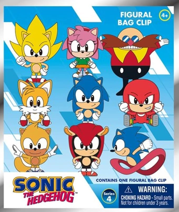 Sonic - Series 4 - 3D Foam Bag Clip (1pcs)