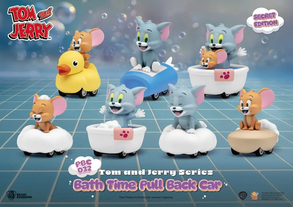 Tom And Jerry - Bath Time Pull Black Car - Fig. Blind Box 5cm