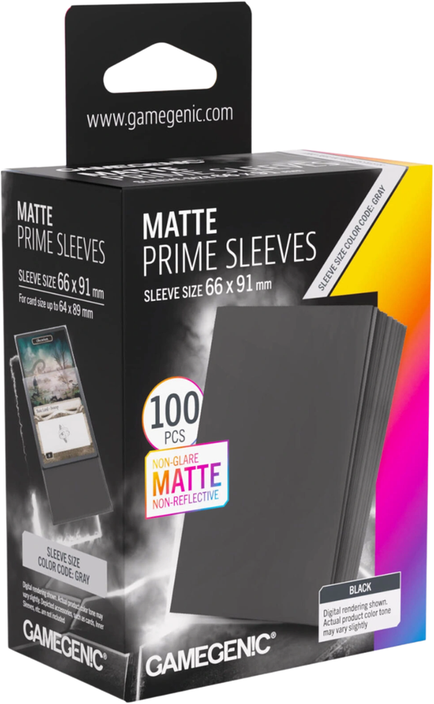 Gamegenic Matte Prime Black Sleeves 66x91mm 
