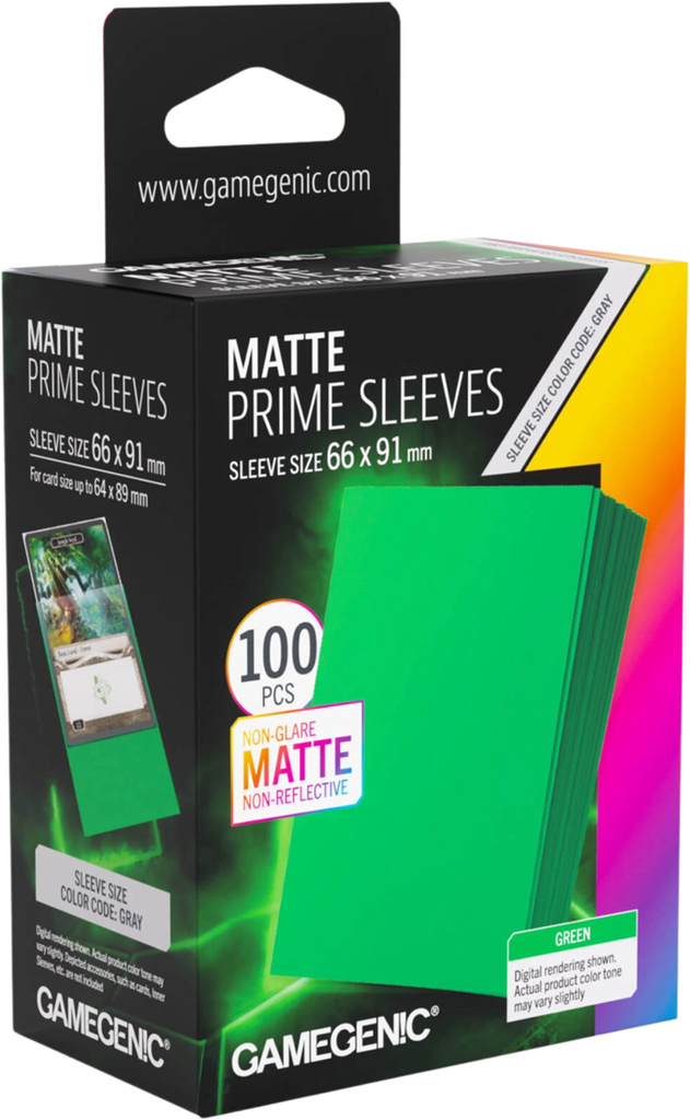 Gamegenic Matte Prime Green Sleeves 66x91mm