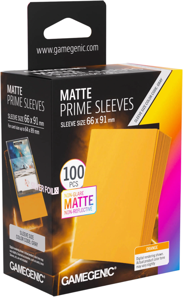 Gamegenic Matte Prime Orange Sleeves 66x91mm