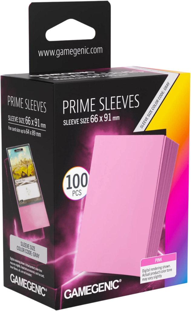 Gamegenic Prime Pink Sleeves 66x91mm