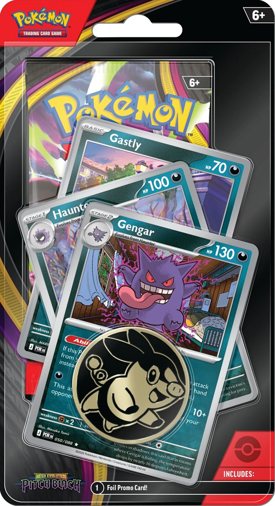 Pokémon Mega Evolution Pitch Black Premium Checklane Blister - Gengar
