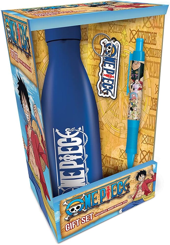 One Piece Gift Set: Water Bottle, Magnet & Pen