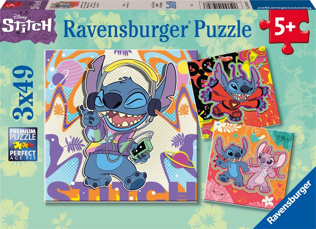 Lilo & Stitch - Playing All Day 3 x Puzzle 49pcs