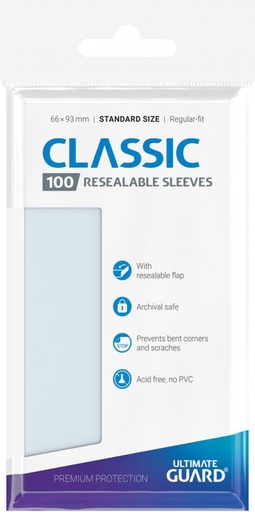 Ultimate Guard: Classic Sleeves Standard Size (100) - Resealable