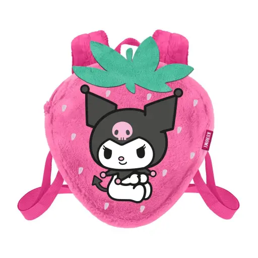 Kuromi - Strawberry Mini Fur Backpack '25x22x12cm'