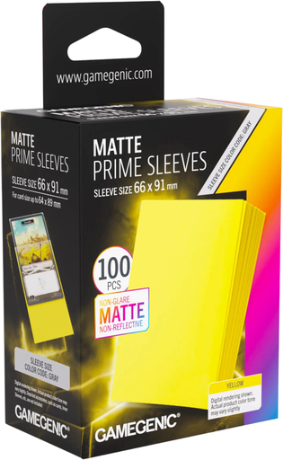Gamegenic Matte Prime Yellow Sleeves 66x91mm