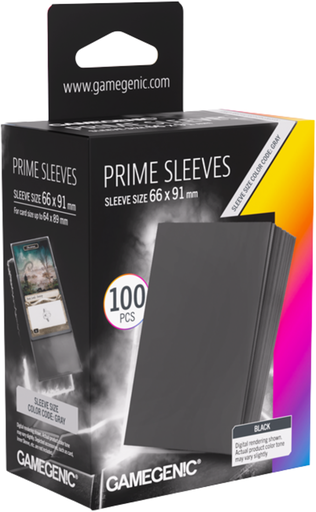 Gamegenic Prime Black Sleeves 66x91mm